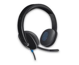  H540, Logitech, Headset, Noise-Cancelling mic, On-ear control, USB 1.8 m Black.
