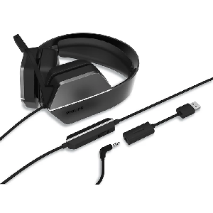  TAG4106BK/00, PHILIPS, Earphone, Gaming 7.1 DTS X  Surround Wired Headphones 3.5mm + USB, 50 mm drivers, closed-back, tuned 