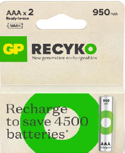  RHC103E041, GP, Battery, AAAx2, NiMH 1.2V 950mAh Rechargeable.