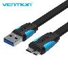 VAS-A12-B150, Flat USB3.0 A Male to Micro B Male Cable 1.5M vAS-A12-B150 Black