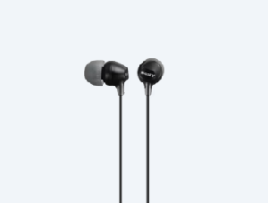 MDREX15APB.CE7 Sony Headphones Black, In-Ear EX15 9mm with Microphone, silicone earbuds, Driver 931235