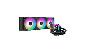  LD360, DEEPCOOL, Liquid AIO Cooler, Universal, 402mm, TDP 300W, PWM 600~2400RPM, ≤38.71dB, 3+4+3-pin+9pin USB, ARGB, Black.