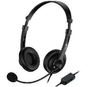  HS-230U, Genius, Headphone, Volume control, Mic, USB, 2.4 m Black.
