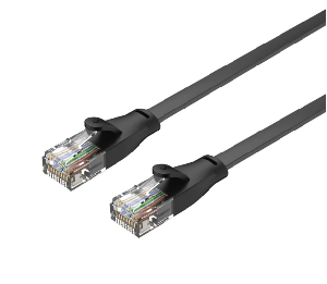 C1811GBK, UNITEK, Pach Cord, 3M, CAT.6 Flat Cable - RJ45 (8P8C) Male, Black Color. C1811GBK, UNITEK, Pach Cord, 3M, CAT.6 Flat Cable - RJ45 (8P8C) Male, Black Color.