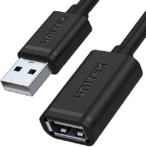Y-C428GBK Unitek 1M USB2.0 Extension AM/AF Cable, 480Mbps, 0.25Y