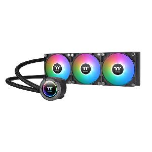  TH360  ARGB Sync, THERMALTAKE, Liquid AIO Cooler, Universal, 395mm, 1500 RPM, 28.2db, 3+3+3-pin, ARGB, Black.