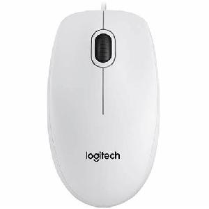 B100 Logitech Corded Mouse, DPI 1000±, 3 Buttons, USB 1,8m WHITE (L910-003360 )