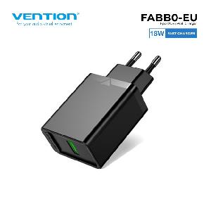 FABB0-EU, VENTION 1-port USB Wall Charger(18W) EU-Plug Black