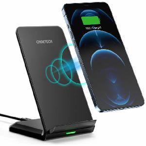  T524-S, CHOETECH, Power Supply, 10W Fast Wireless Charging Stand, Black.