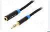 VAB-B06-B200-M, Vention Cotton Braided 3.5mm Audio Extension Cable 2M Black Metal Type