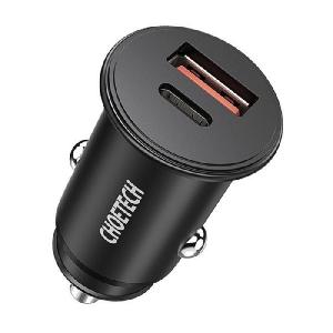 TC0006, Choetech Dual USB-A / USB-C PD3.0 30w Car Charger