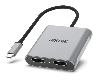  V1404A, UNITEK, Adapter, USB-C to Dual DP1.4 8K Adapter with Dual Monitor MST, Space Gray.