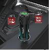  P1400A, UNITEK, Power Supply, 38W 2-Port Car Charger (USB-C PD 20W + USB-A QC3.0), Black.