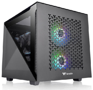  Divider 200 TG Air, THERMALTAKE, CASE, Black, mATX, 200mm+120mm Fans, AIO 280mm, air 185mm, GPU 340mm, 3x3.5”, Type-C, USB 3
